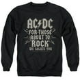 thumbnail image 1 of AC/DC Salute Unisex Adult Pull-Over Sweatshirt Black, 1 of 1