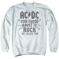 thumbnail image 1 of AC/DC Salute Unisex Adult Pull-Over Sweatshirt White, 1 of 1