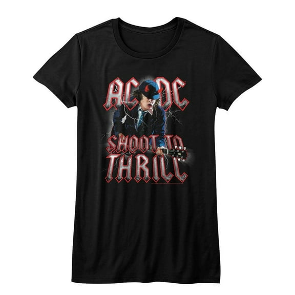AC/DC Shoot To Thrill Black Junior Women's T-Shirt