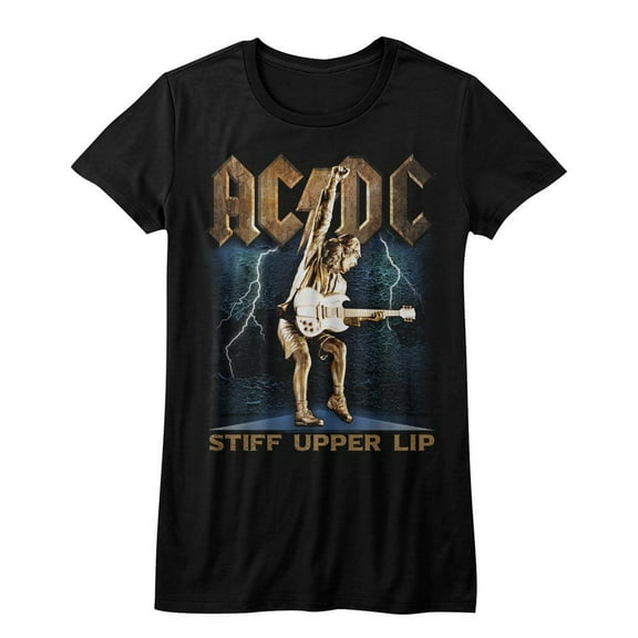 AC/DC Stiff Black Junior Women's T-Shirt