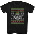 thumbnail image 1 of AC/DC Tacky Christmas Sweater Black Adult T-Shirt, 1 of 2