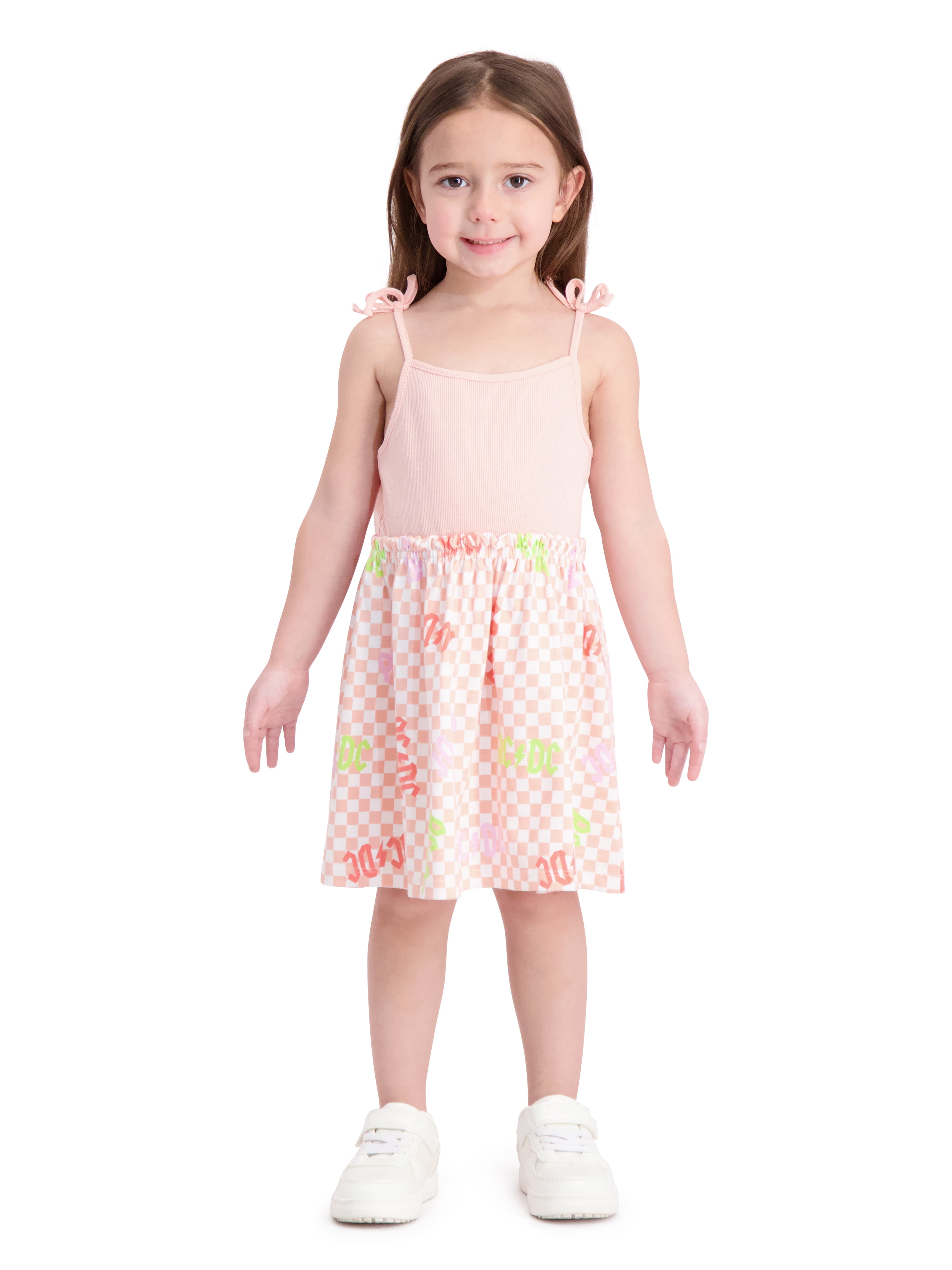 AC/DC Toddler Girl 3 Piece Dress and Short Set Bundle, Sizes 12 Months-5T