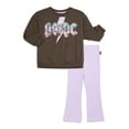 thumbnail image 1 of AC/DC Toddler Girl Graphic Sweatshirt and Leggings Set, 2-Piece, Sizes 12M-5T, 1 of 12