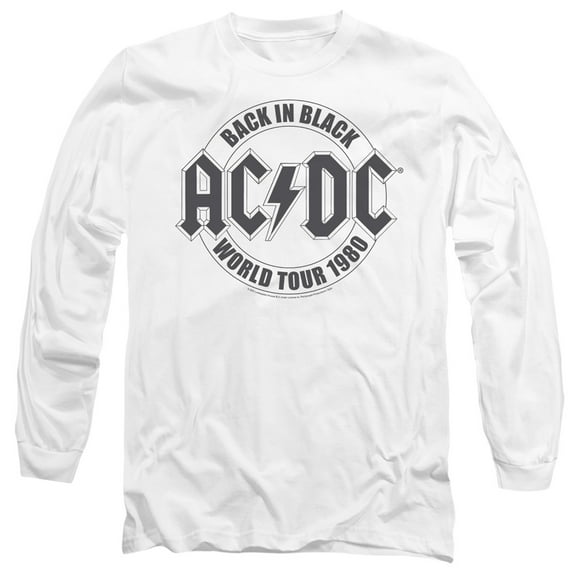 AC/DC Tour Emblem Unisex Adult Long-Sleeve T-Shirt White