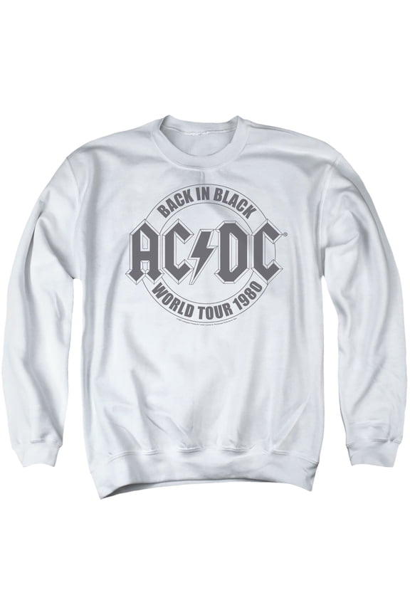AC/DC Tour Emblem Unisex Adult Pull-Over Sweatshirt White