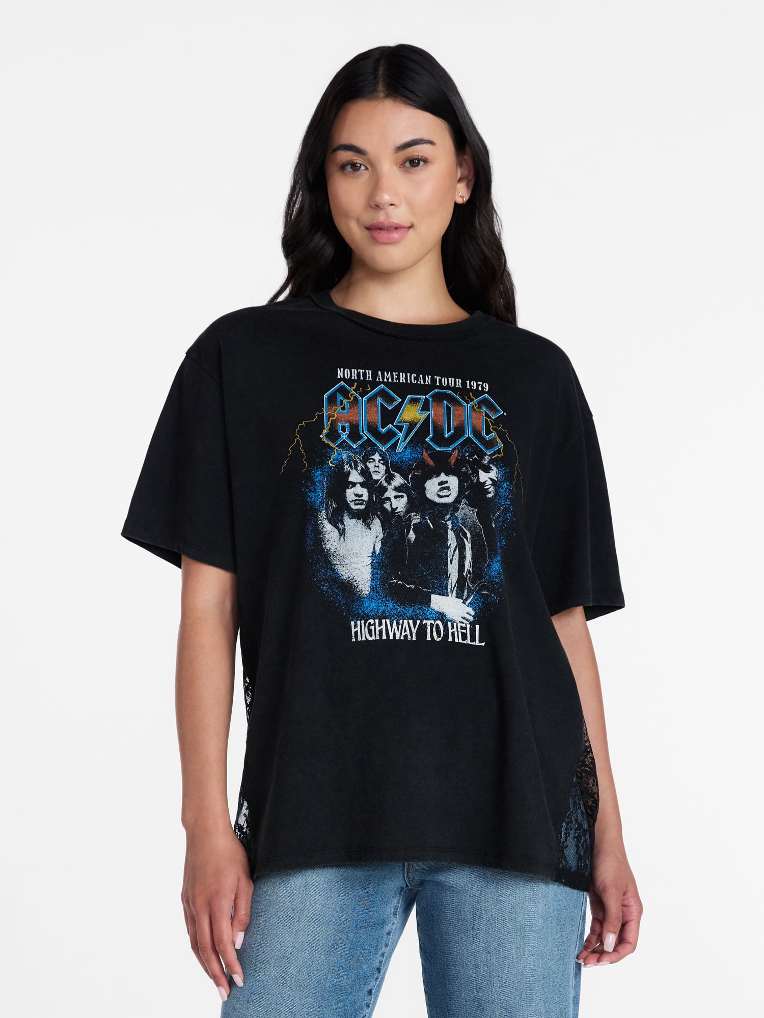 AC/DC Women's Highway to Hell Tour Graphic Tee, Sizes XXS-XXL