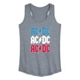 thumbnail image 1 of AC/DC - USA Stack - Women's Racerback Graphic Tank, 1 of 3