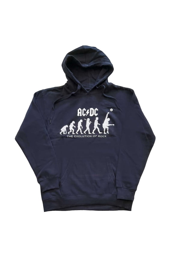 AC/DC Unisex Pullover Hoodie Sweatshirt Evolution of Rock (Medium)