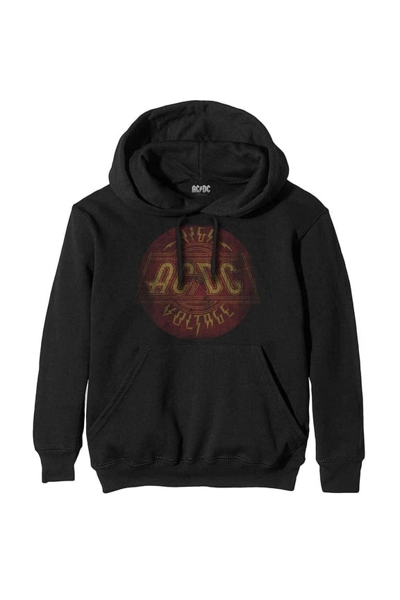 AC/DC Unisex Pullover Hoodie Sweatshirt High Voltage Vintage (Medium)