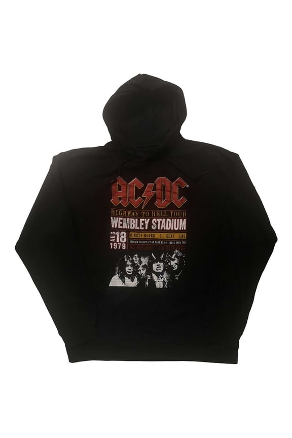 AC/DC Unisex Pullover Hoodie Sweatshirt Wembley '79 (Eco-Friendly) (Medium)