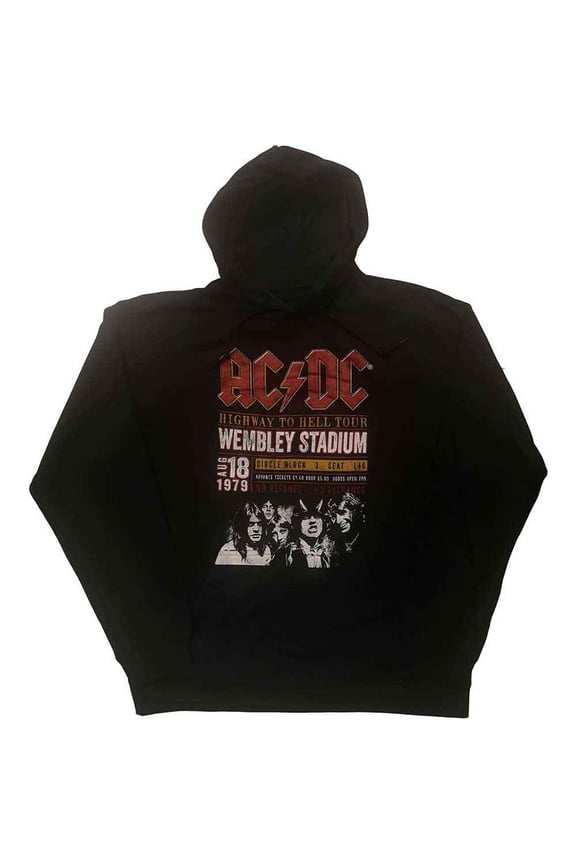 AC/DC Unisex Pullover Hoodie Sweatshirt Wembley '79 (Eco-Friendly) (Small)