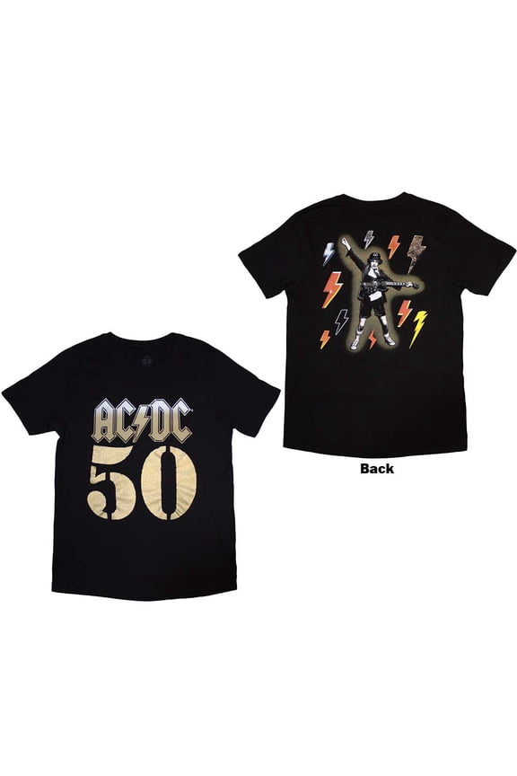 AC/DC Unisex T-Shirt: Bolt Array (Back Print)