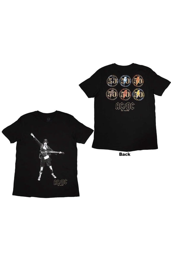 AC/DC Unisex T-Shirt: Emblems (Back Print)