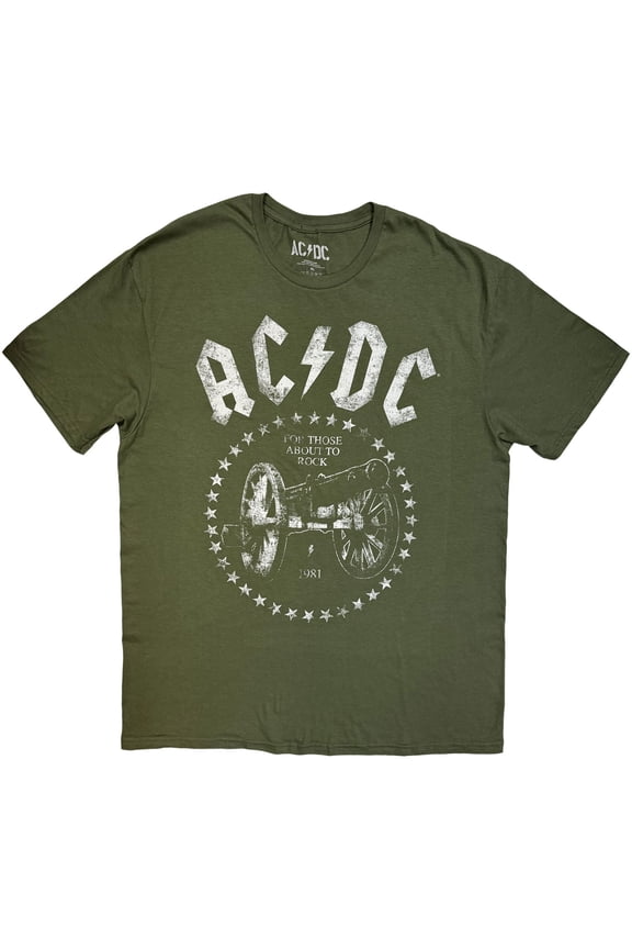 AC/DC Unisex T-Shirt: For Those About To Rock Tour '25 (Green) (Ex-Tour)