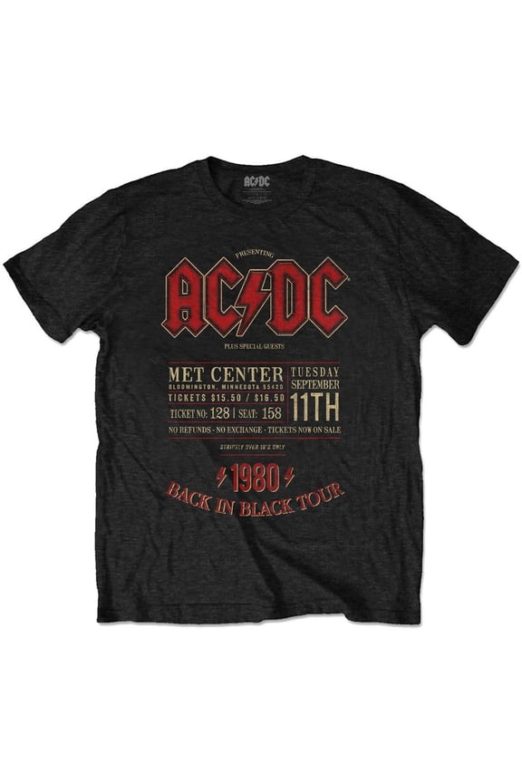 AC/DC Unisex T-Shirt Minnesota '80 X-Large)