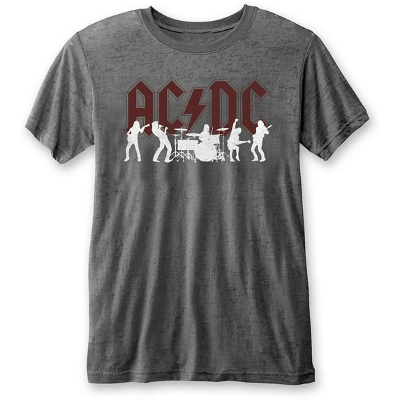 AC/DC Unisex T-Shirt: Silhouettes (Burn Out)