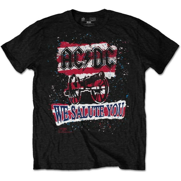 AC/DC Unisex T-Shirt We Salute You Stripe (Small)