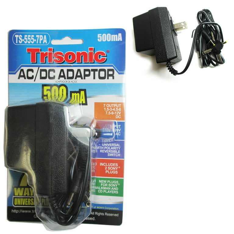 AC DC Universal Power Adapter output 1.5V to 12V 6 Plugs Selection 110-220V  Volt 