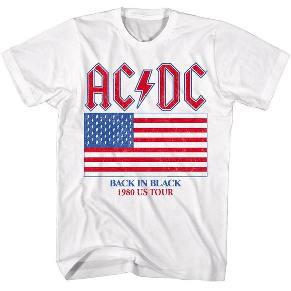 AC/DC Us Tour White Adult T-Shirt L