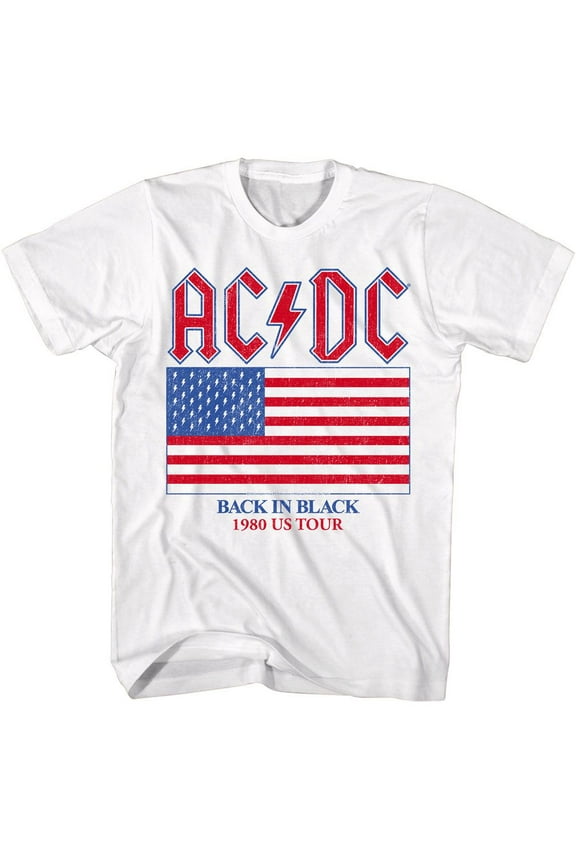 AC/DC Us Tour White Adult T-Shirt M