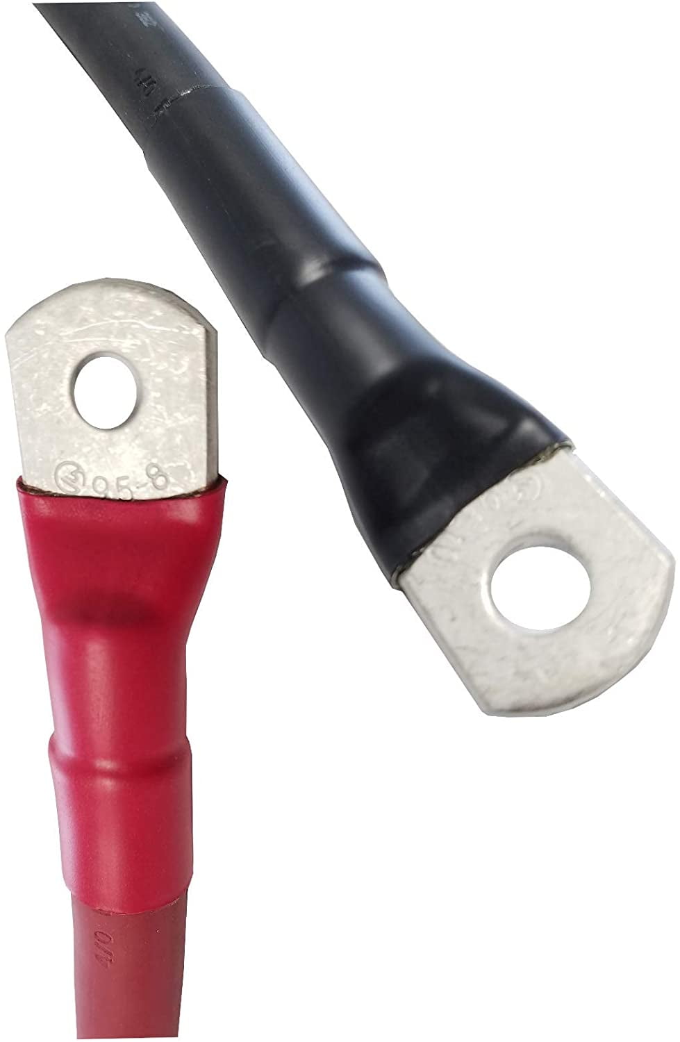 AC/DC WIRE AND SUPPLY 4/0 Solar Battery Cables 1 RED/ 1 Black 4/0 12" EA Sealed Wind,RV, Inverter USA