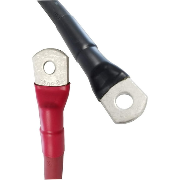 AC/DC WIRE AND SUPPLY 4/0 Solar Battery Cables 1 RED/ 1 Black 4/0 13" EA Sealed Wind,RV, Inverter USA