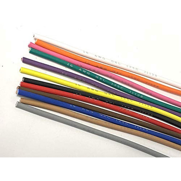 GREEN/BLACK AUTOMOTIVE WIRE 16 GAUGE HIGH TEMP GXL 25 FEET