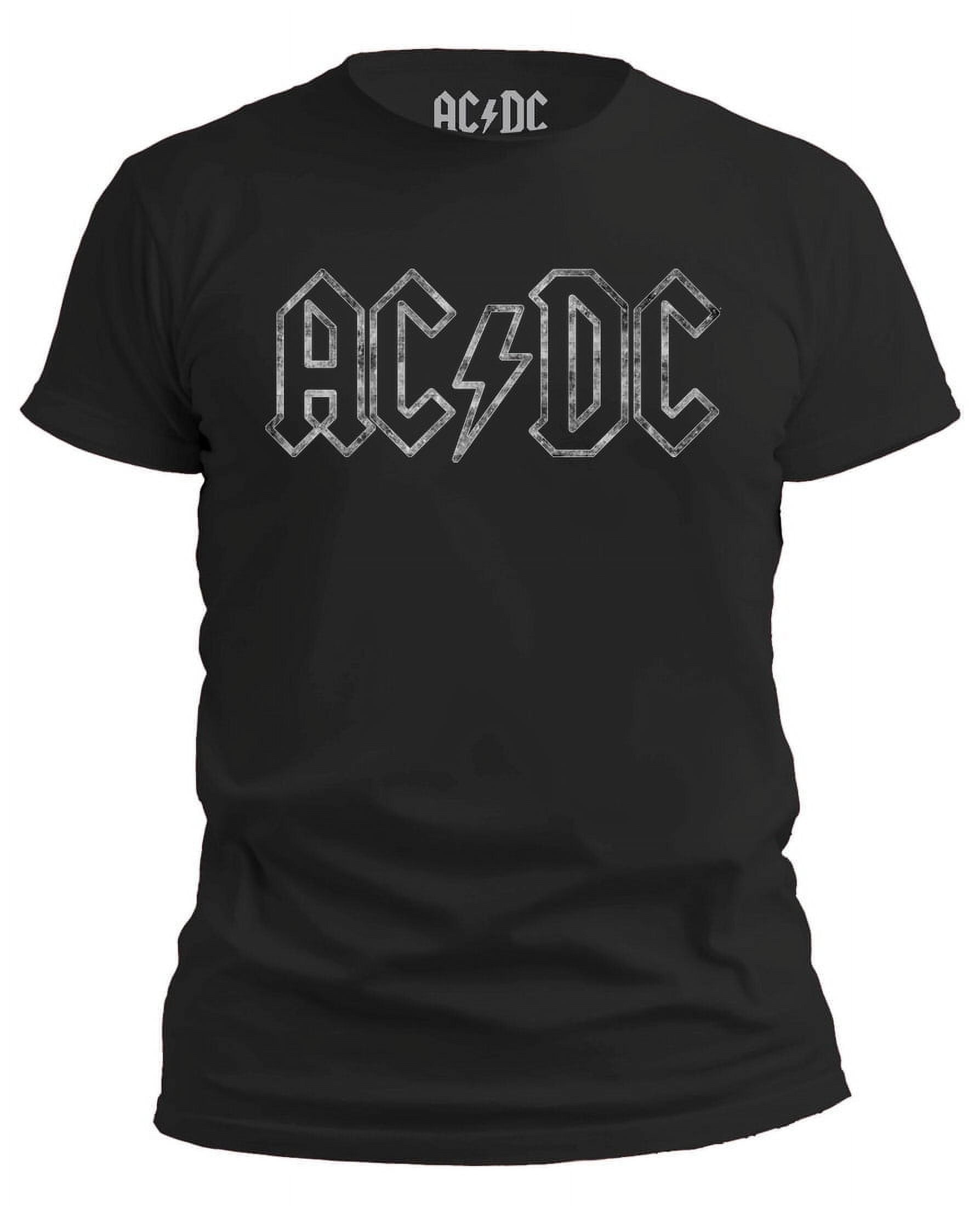 AC/DC White Jagged Logo Band Power Up Tee for Men Rock n Roll Shirt T ...