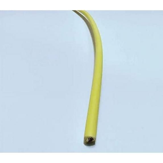 AC/DC Wire And Supply 10 AWG Automotive High Temp GXL Wire Stranded Copper Wire 10 Colors Made in USA, Pick Your Size and Color (25 FT, Yellow)