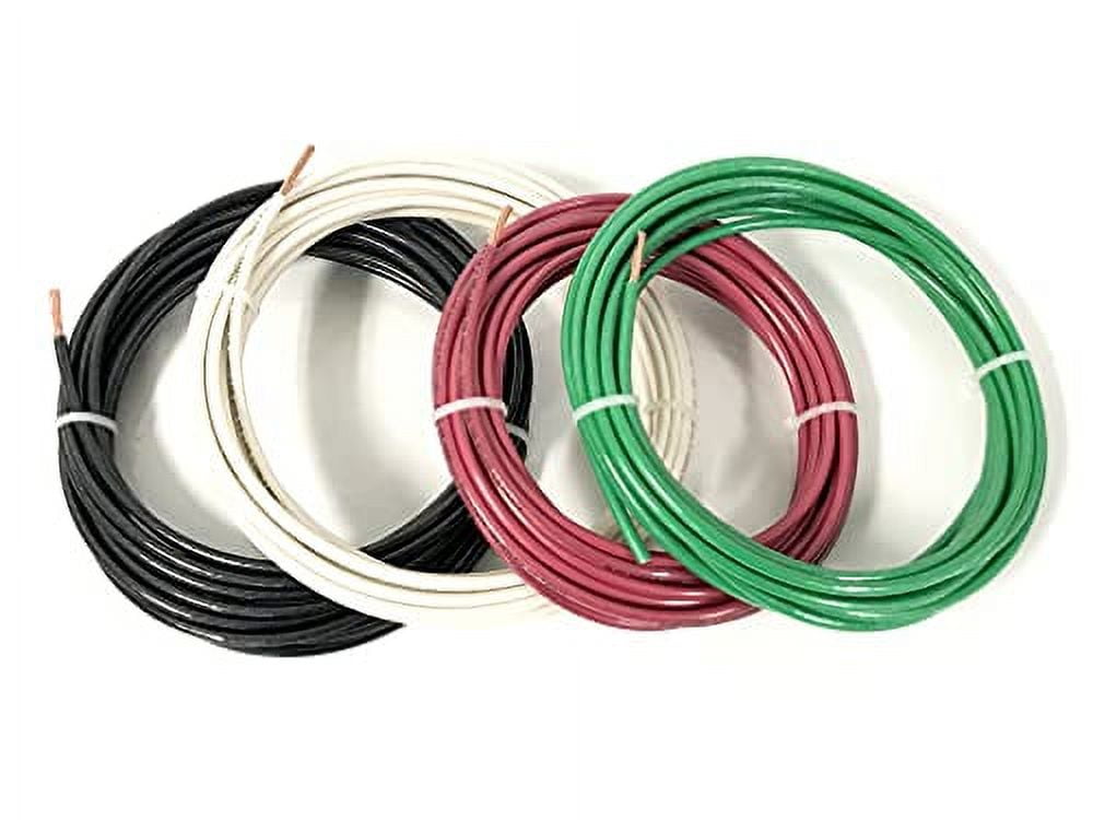 AC/DC Wire and Supply 5' EA THHN THWN 6 AWG Gauge - Black - White - Red ...