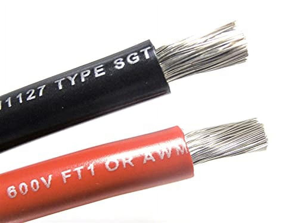 AC/DC Wire and Supply 6 AWG Gauge Marine UL1283 TINNED Copper Battery Cable Boat Wire (Black & Red 75 FT Each)