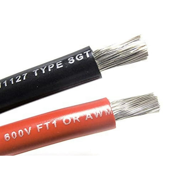 AC/DC Wire and Supply 6 AWG Gauge Marine UL1283 TINNED Copper Battery Cable Boat Wire (Black & Red 75 FT Each)