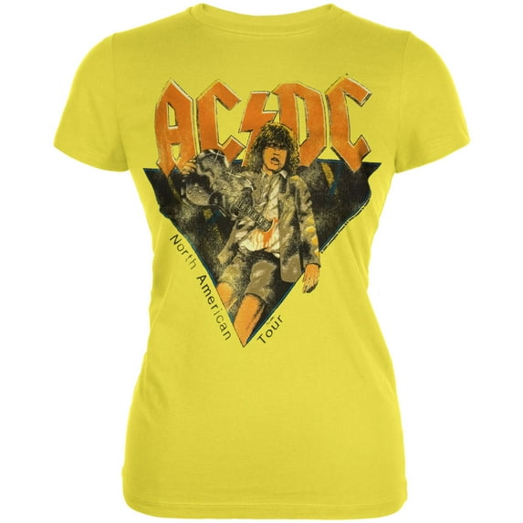 AC/DC Women's Juniors North American Tour Short Sleeve T Shirt