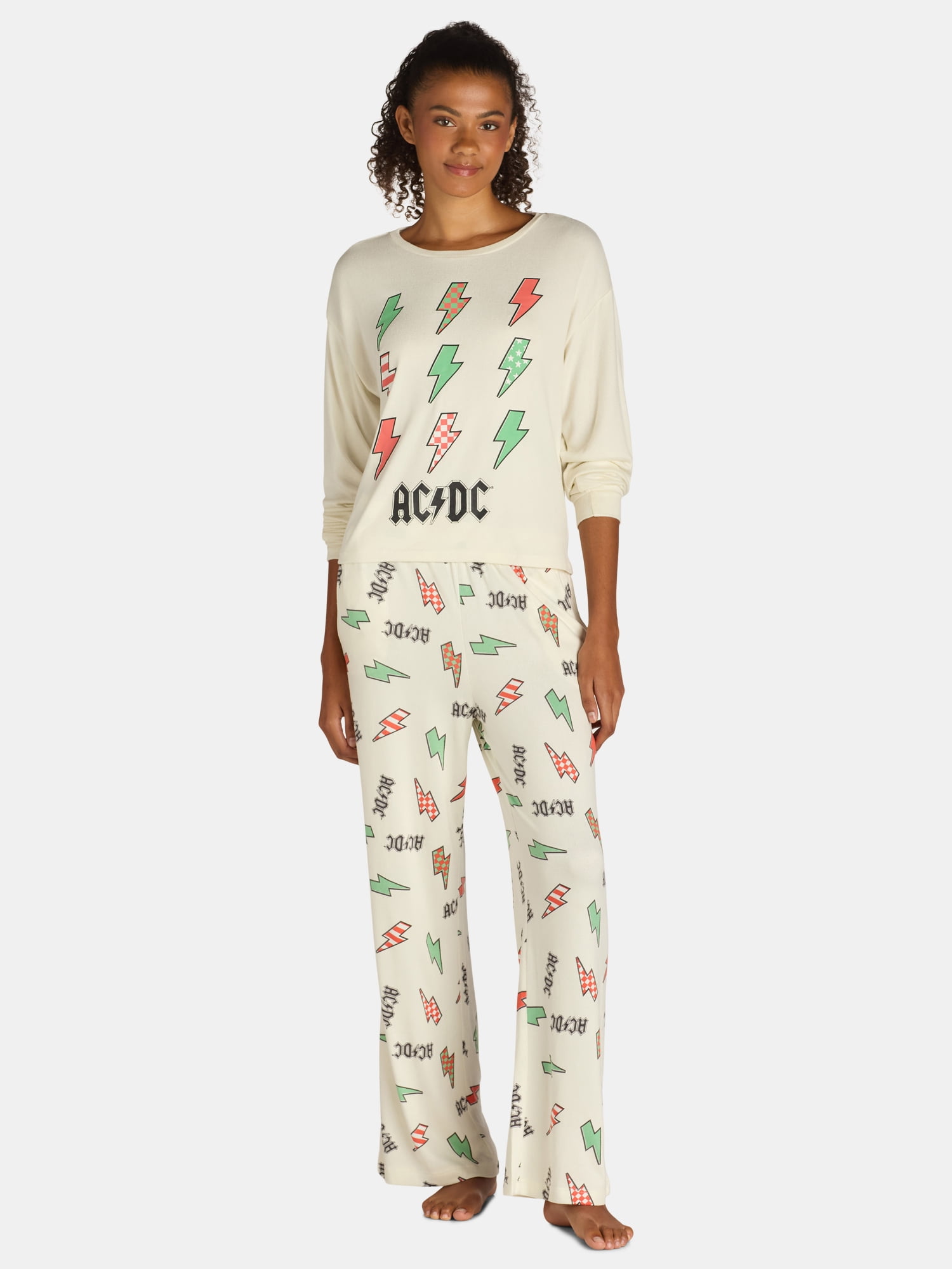 AC/DC Women's Sleep Tee and Pants Set, 2-Piece, Sizes S-3X - Walmart.com
