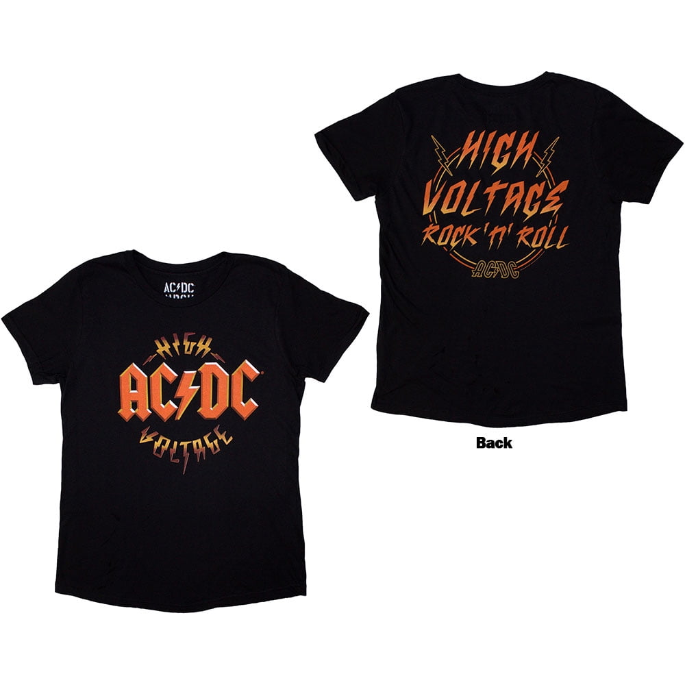 AC/DC Women's T-Shirt High Voltage RnR (Back Print) - Walmart.com
