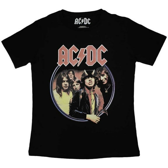 AC/DC Women's T-Shirt: Highway To Hell Circle (X-Large)