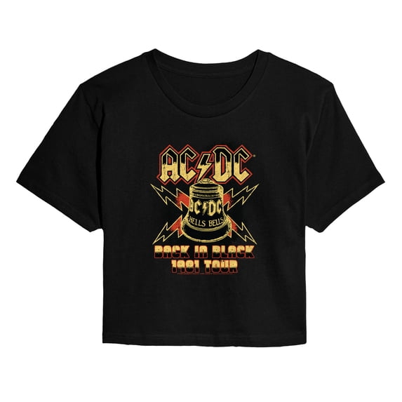 AC/DC - World Tour 1981 - Juniors Cropped Graphic T-Shirt - Walmart.com