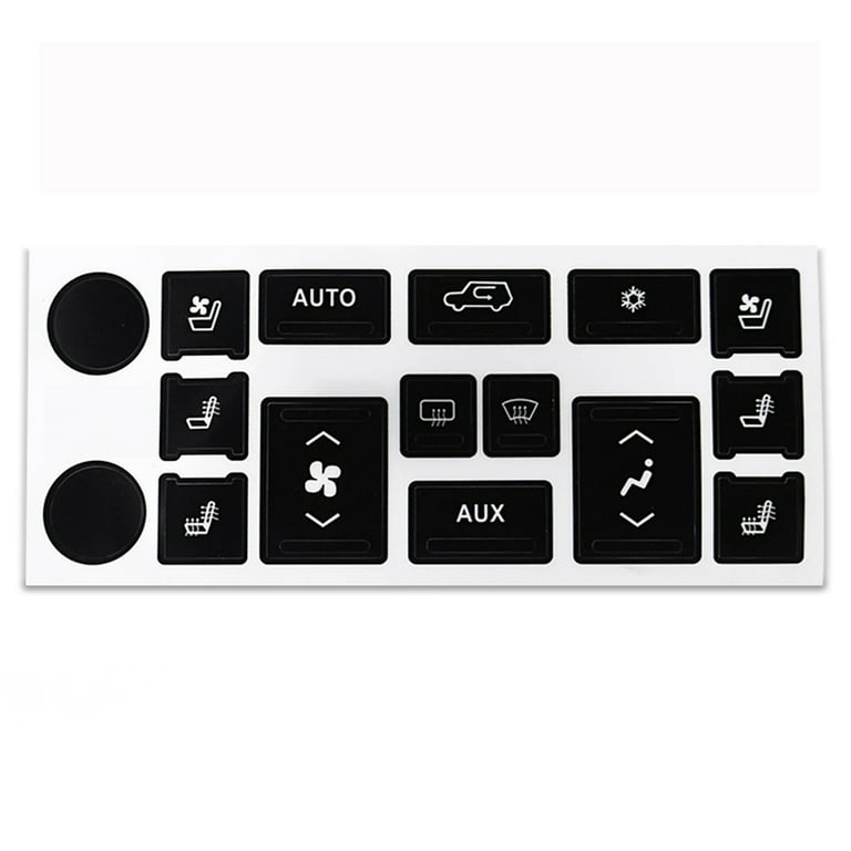 AC Dash Button Repair Kit, Replacement AC Dash Button Sticker Repair Kit  Fit, Fix Ruined Faded AC Controls AC Dash Button Sticker Repair Kit Fit for