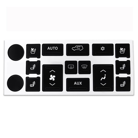 AC Dash Button Repair Kit, Car Button Decals - Best for Fixing Ruined Faded Buttons Sticker Replacement Fits 07-14 Cadillac Escalade