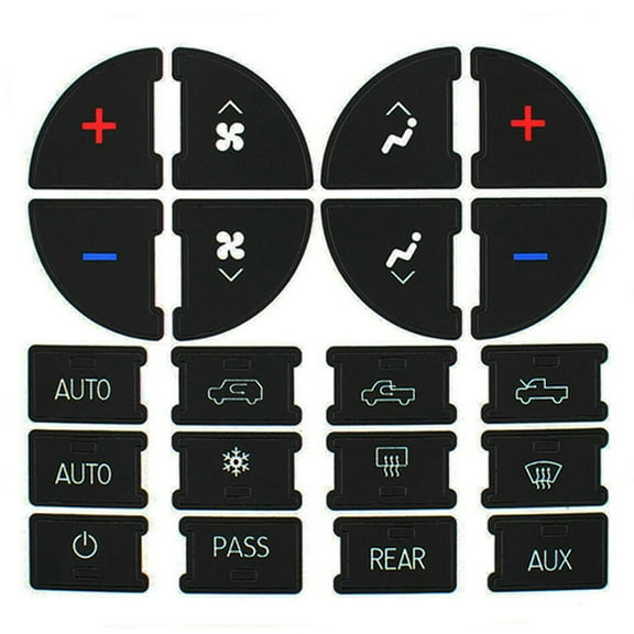 AC Dash Button Repair Kit, Car Button Decals - Best for Fixing Ruined Faded Buttons Sticker Replacement Fits Chevrolet Models