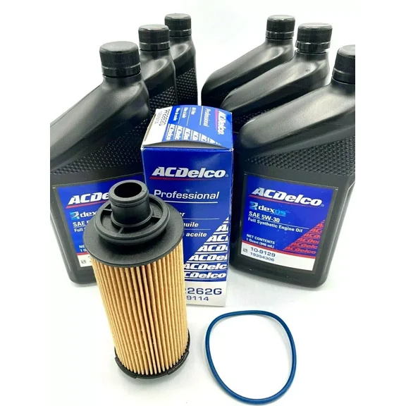 AC Delco 5w-30 with PF2262G, Oil Change Kit for a 2016-2020 GMC Canyon or Chevrolet Colorado 2.8L