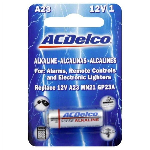 ACDelco 12-Count A23 Batteries, 12V Maximum Power Super Alkaline Battery, 5-Year Shelf Life
