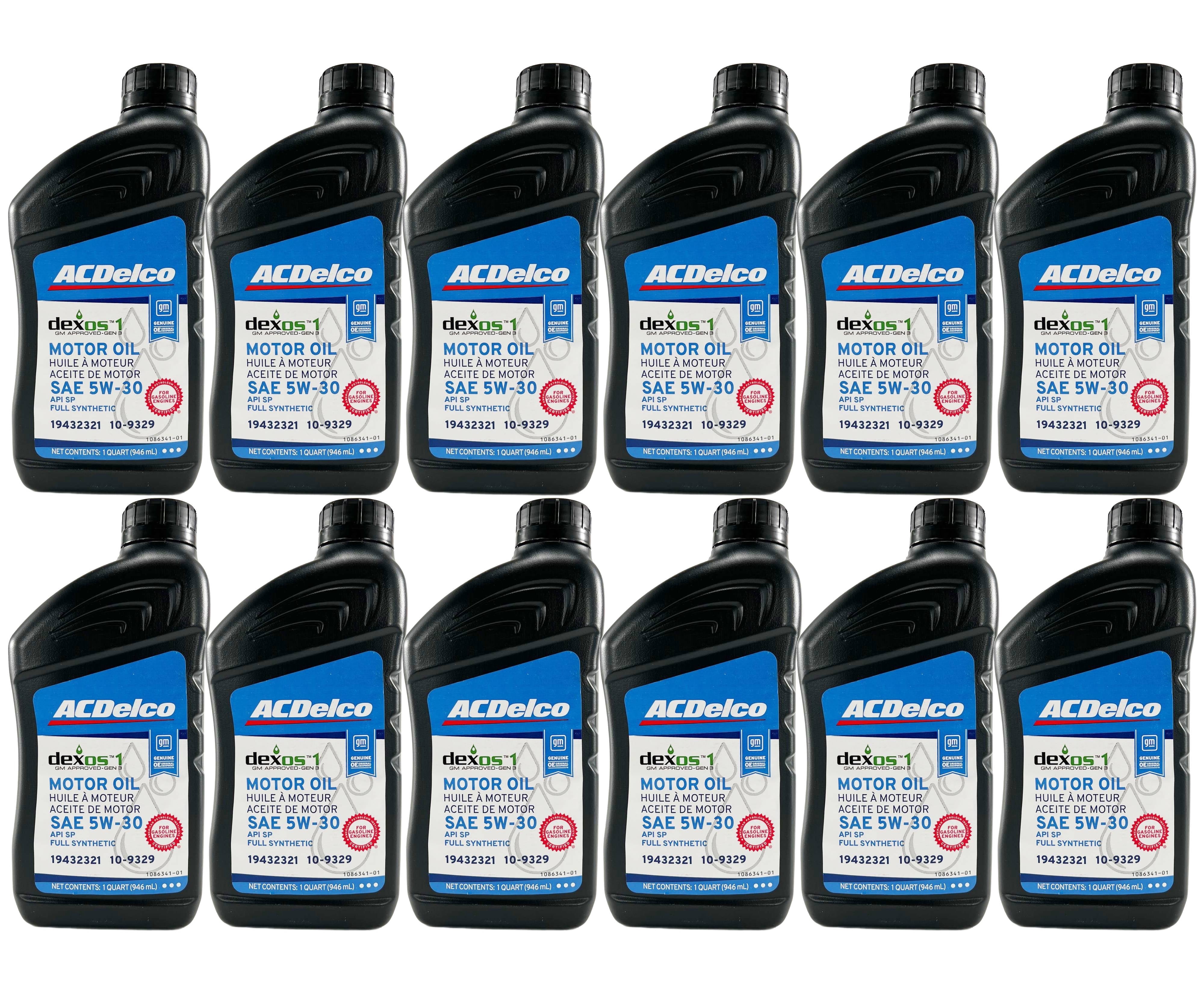ACDelco 5W30 Full Synthetic Dexos1 GEN 3 Motor Oil Case of 12 Quarts