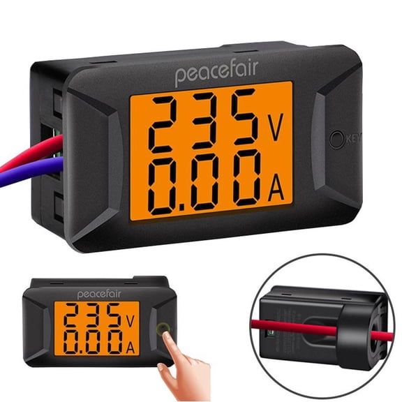 AC Digital Voltage Current Panel Meter PZEM-026, 40-400V 0-100A Ammeter Voltmeter Tester with 1% Accuracy and Manual Error Adjustment for Industrial Equipment