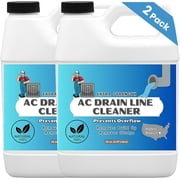 AC Drain Line Cleaner Extra Strength | Clears Clogs & Buildup in HVAC A/C & Condensate Drain Lines | Safe & Effective AC Line Cleaner 16oz 2Pack 1 Year Supply