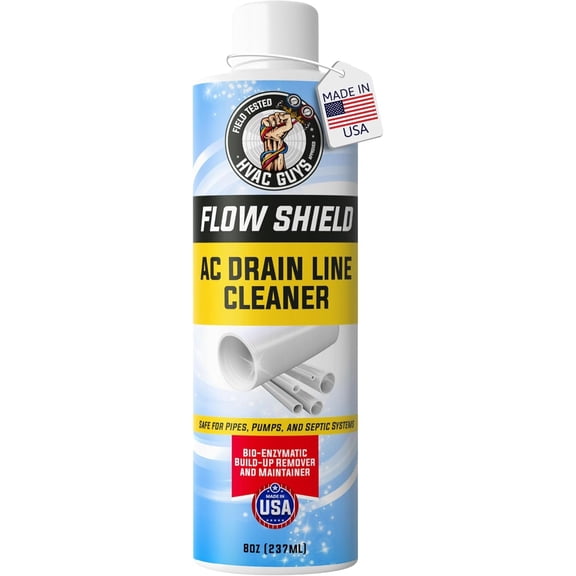AC Drain Line Cleaner | Prevent Buildup and Overflow | 8oz - Up to 3 Months of Protection | Fast Acting & Long Lasting Bio-Enzymatic Formula
