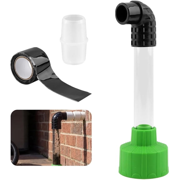 AC Drain Line Unclogger Tool, HVAC to PVC Pipe AC Drain Line Cleaner Tool, Universal Attachment to Evacuate & Unclog AC-Drain-Lines(COLOR:Green)