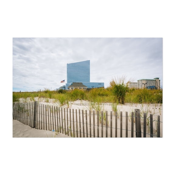 AC Dunes - Atlantic City New Jersey Photography Beach Coastal Architecture Cityscape Landscape Skyline Boardwalk Unframed Wall Art Print 4 x 6 inches