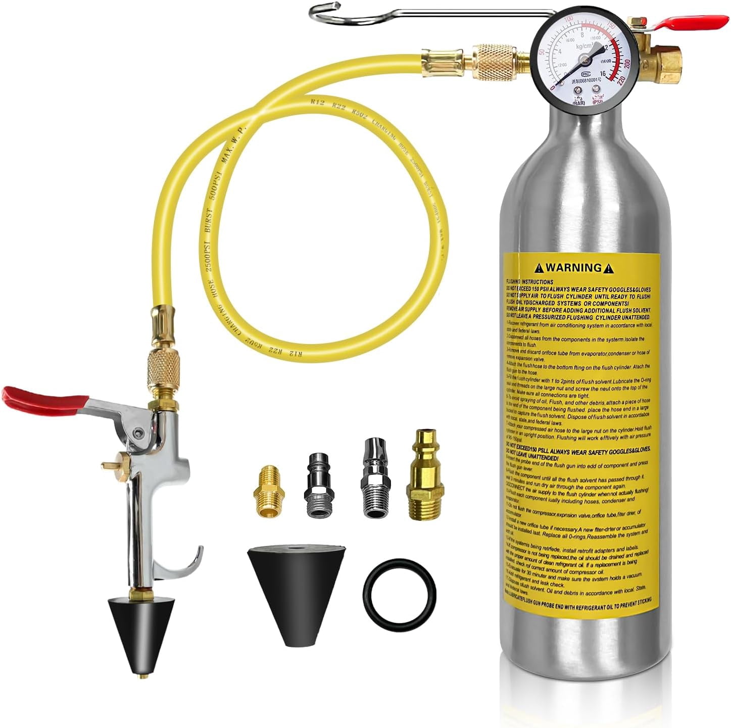 Flushing Condenser AC Flush Kit, RVpligo Air Conditioner System Flush Canister Kit, Real ...