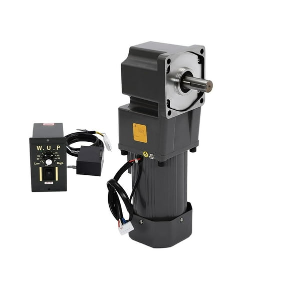 AC High Torque Motor,110V 200W Electric Gear Motor with Variable Speed Adjustable Controller Governor Geared Motor,90°Right Angle Output,1:30K 45R/MIN 36NM